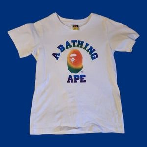 A Bathing Ape Rainbow Womens College T-Shirt